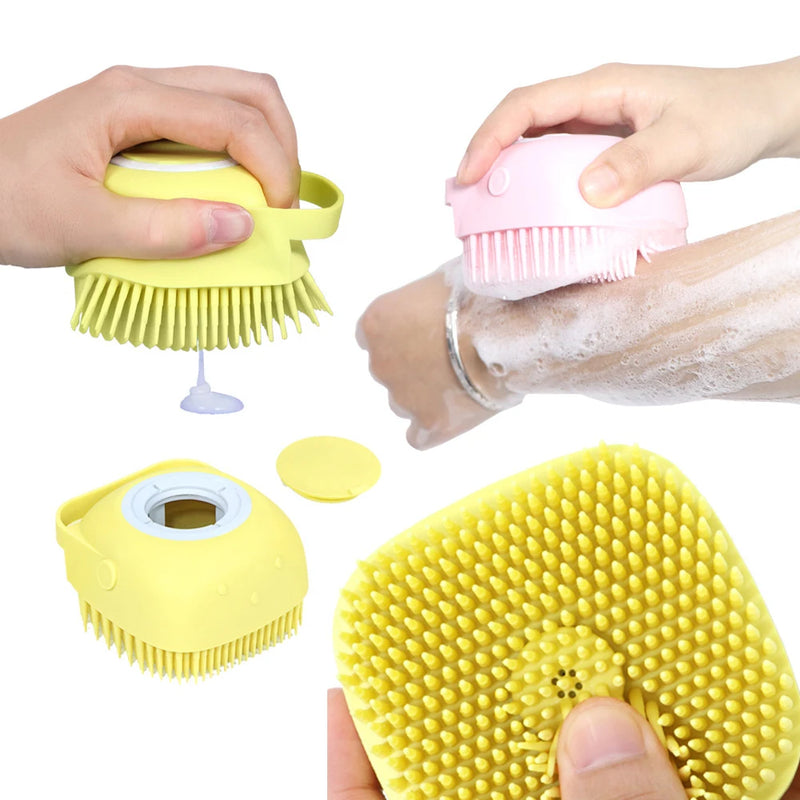 🛁🐾 Escova de Banho 2 em 1 para Cães e Gatos — Banho, Massagem e Higiene em Um Só Produto!