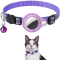 🐱 Coleira Refletiva Ajustável para Gatos com Suporte para AirTag + Sino Integrado