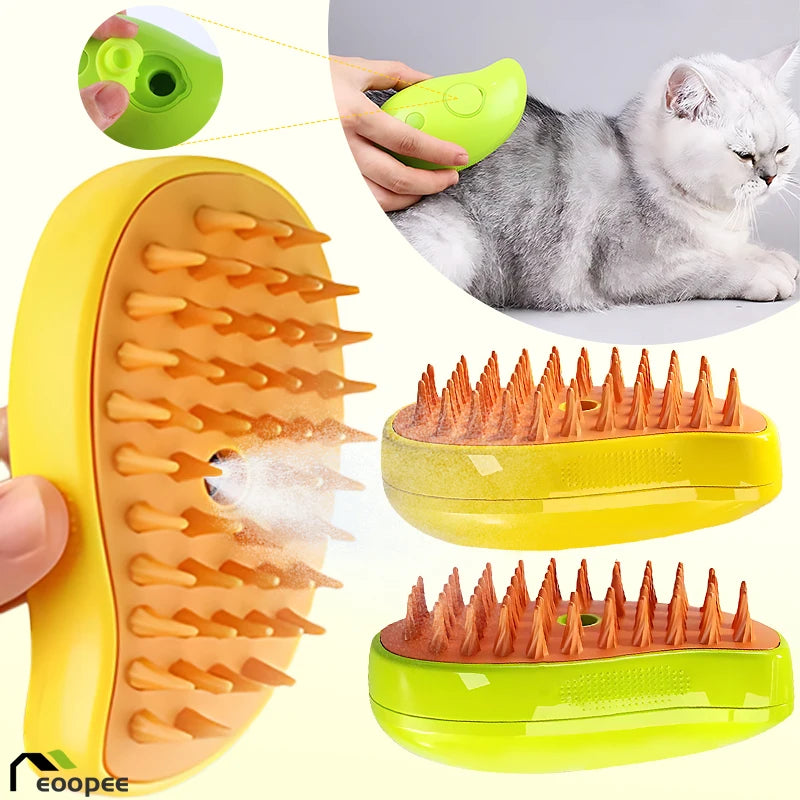 🧼🐾 Escova Multifuncional a Vapor para Pets – Higiene, Conforto e Carinho em um só toque