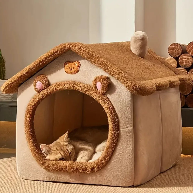 🏡 Caminha Casa para Pets – Estilo Desenho Animado com Super Conforto