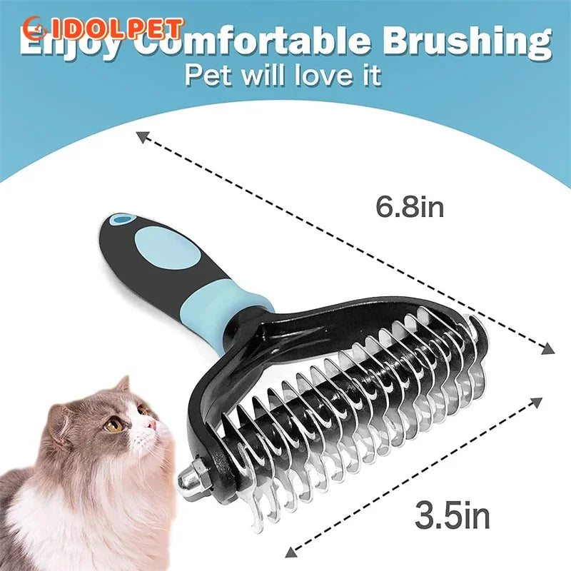 🐾🧼 ESCOVA PROFISSIONAL 2 EM 1 - Remoção de Pelos e Desembaraço com Eficácia e Conforto!