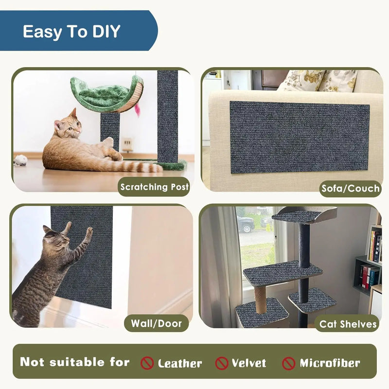 🐱 Tapete Adesivo para Arranhador e Móveis Pet – Conforto e Proteção para Seu Gato!
