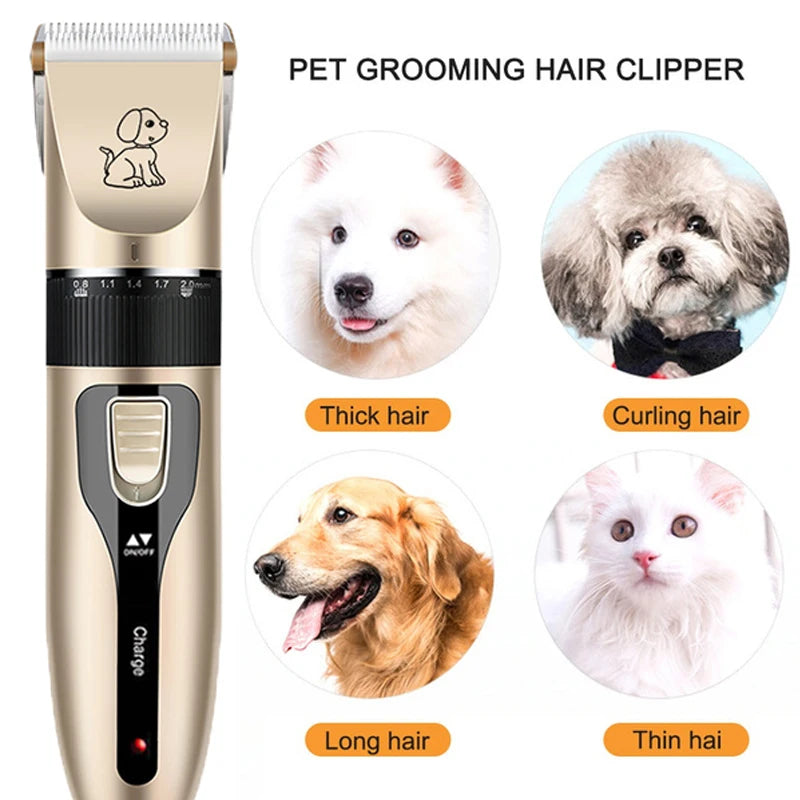 ✂️🐾 Aparador Elétrico Profissional para Cães e Gatos – Cuidados de Beleza com Toque de Elegância!
