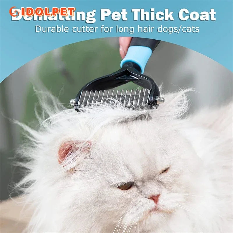 🐾🧼 ESCOVA PROFISSIONAL 2 EM 1 - Remoção de Pelos e Desembaraço com Eficácia e Conforto!