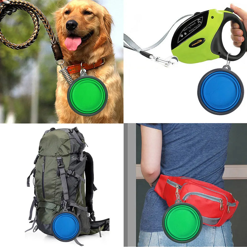 🐶💧 Tigela Dobrável de Silicone para Pets – Praticidade e Conforto em Todas as Aventuras!