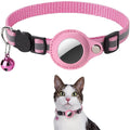 🐱 Coleira Refletiva Ajustável para Gatos com Suporte para AirTag + Sino Integrado