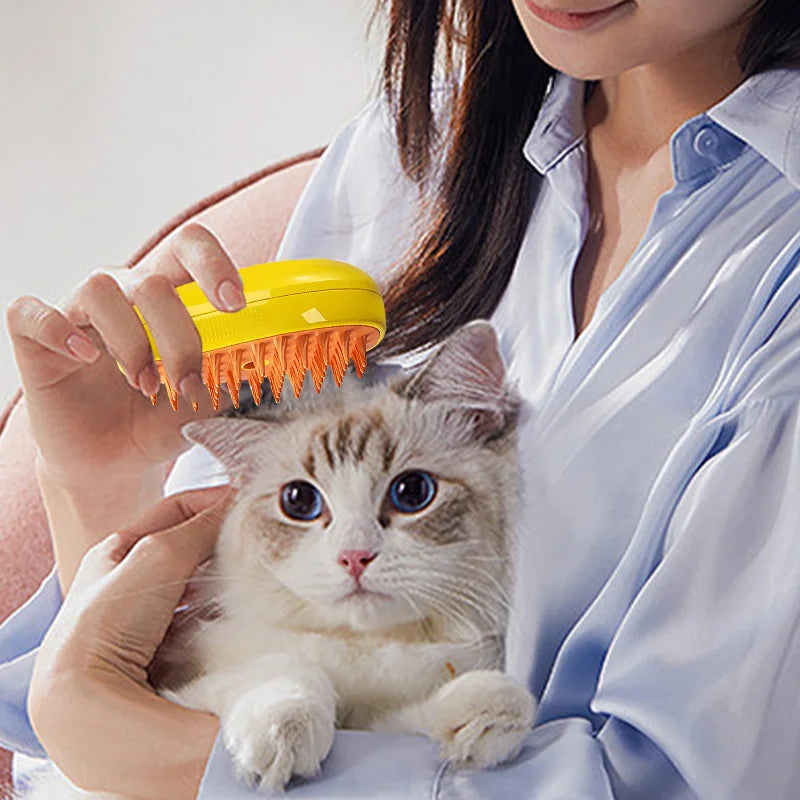🧼🐾 Escova Multifuncional a Vapor para Pets – Higiene, Conforto e Carinho em um só toque