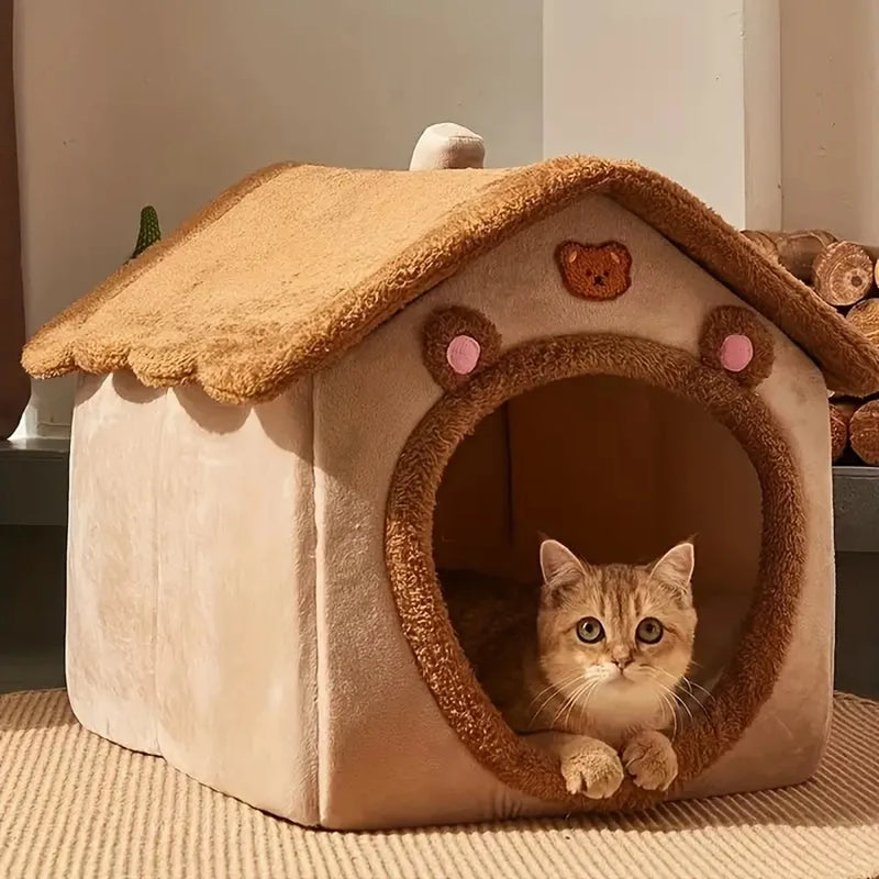 🏡 Caminha Casa para Pets – Estilo Desenho Animado com Super Conforto