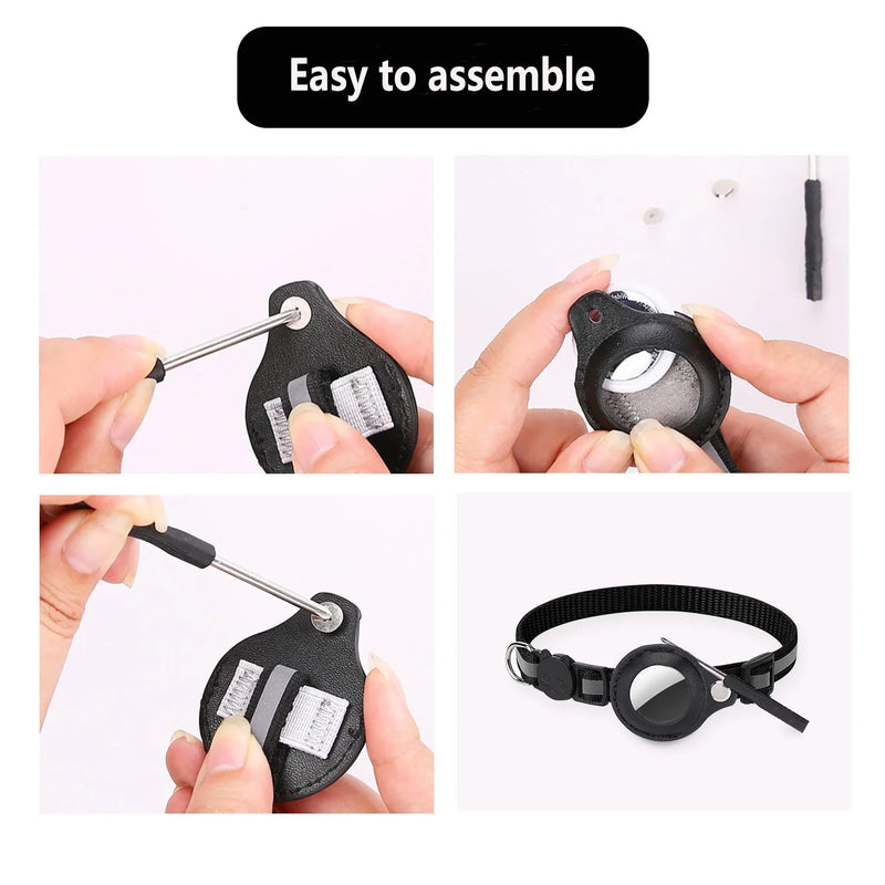 🐱 Coleira Refletiva Ajustável para Gatos com Suporte para AirTag + Sino Integrado