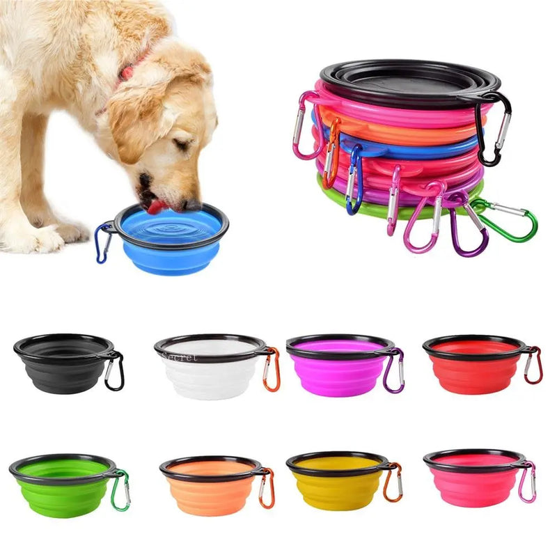 🐶💧 Tigela Dobrável de Silicone para Pets – Praticidade e Conforto em Todas as Aventuras!