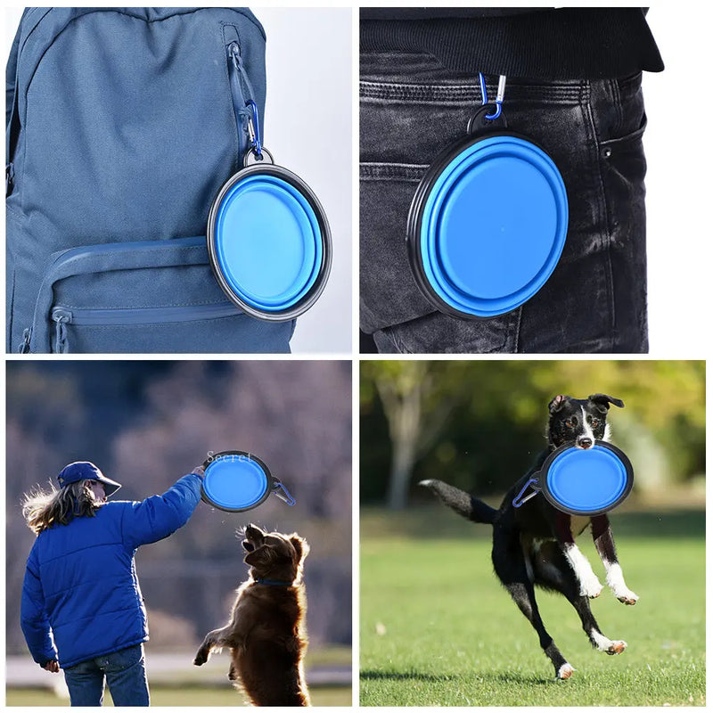 🐶💧 Tigela Dobrável de Silicone para Pets – Praticidade e Conforto em Todas as Aventuras!